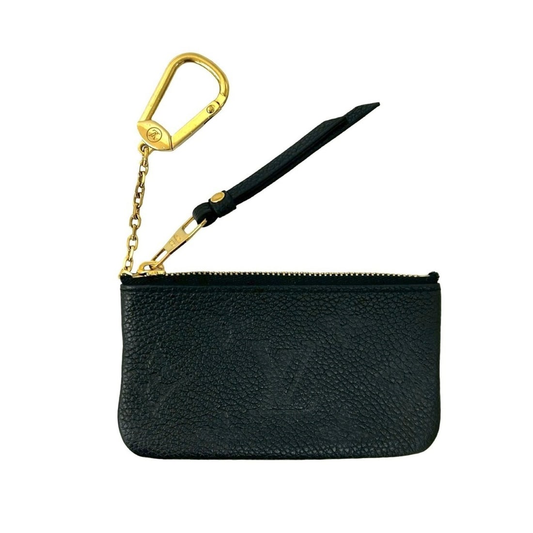 LOUIS VUITTON Pochette Clé Monogram Empreinte Leather Coin Case/Key Case, Noir, 2400b (1 of 12)