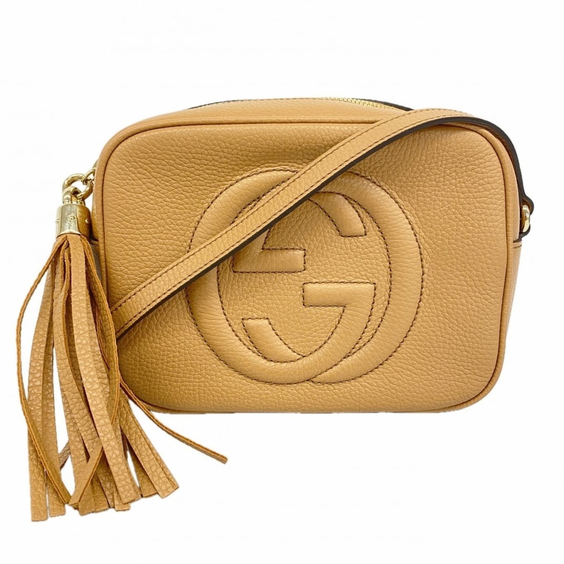 Gucci Soho Shoulder Bag 308364 Leather Beige Champagne Women's: --- Catalog ---Category: SizeSize (HxWxD): 16cm x 20cm x 7cm / 6.29'' x 7.87'' x 2.75''Category: DesignType: Shoulder bagColor: BeigeGender: WomenMaterial: Leather Hardware Color: Champagne goldCatego