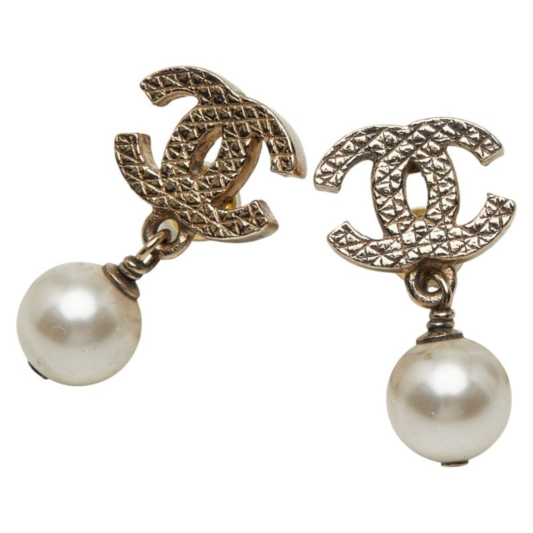 Chanel Coco Mark Multicolor Earrings, Gold Plated with Faux Pearls, Women's: --- Catalog ---Category: SizeSize (HxWxD): 23.00mm x 12.30mm / 0.91'' x 0.48''Category: DesignType: Stud earringsColor: GoldGender: WomenCategory: GeneralBrand: Chanel--- Item List ---Section: Conditi