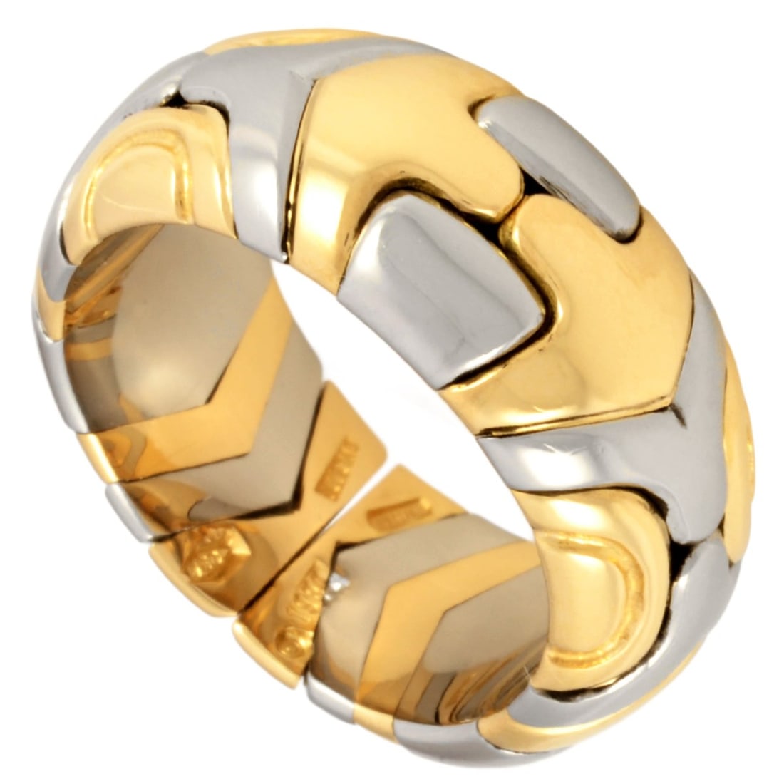 BVLGARI Albeare Ring, 18K Yellow Gold, 8.9g, Stainless Steel (1 of 14)