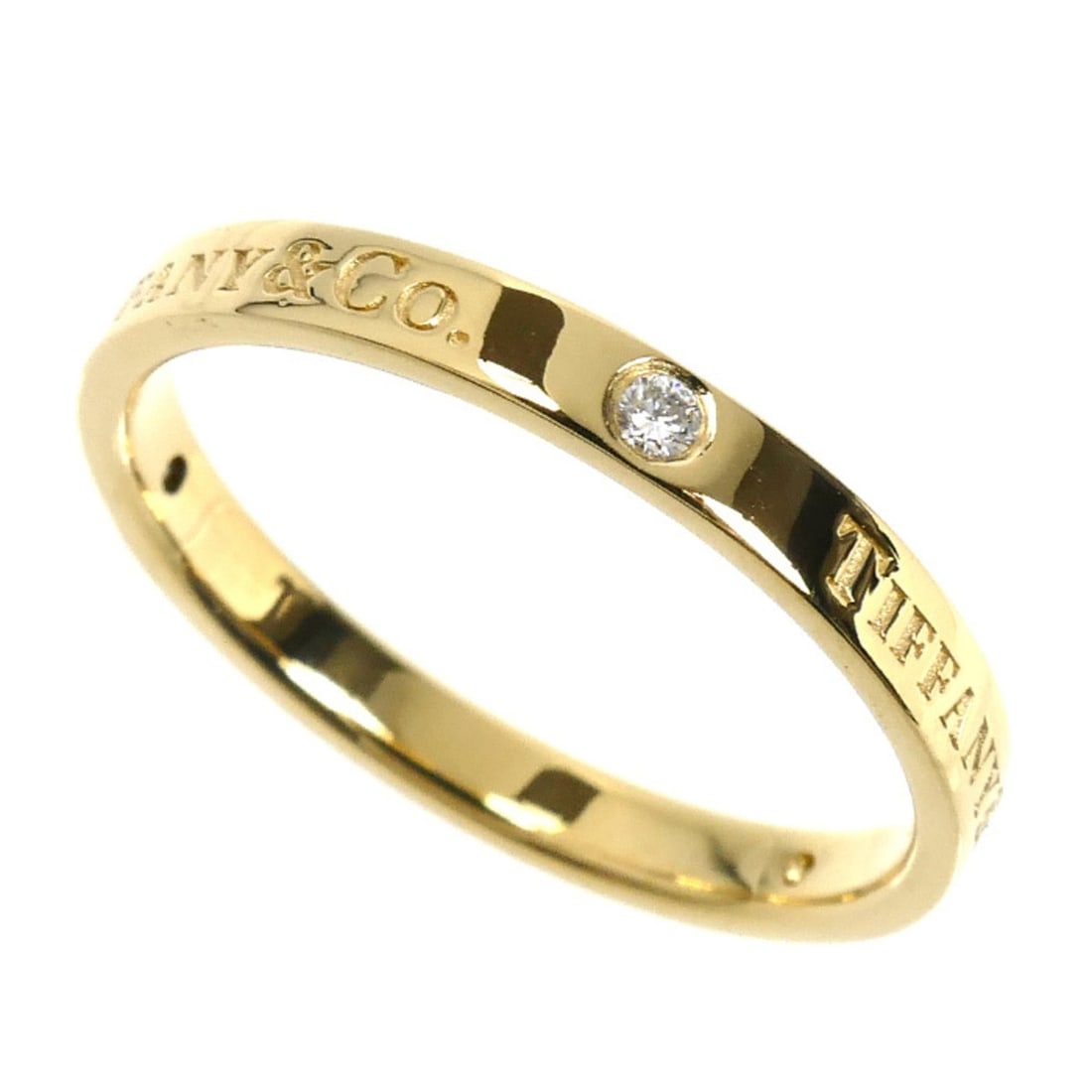 TIFFANY & Co. 18K Yellow Gold Flat Band 3-Piece Diamond Ring, 2 Diamonds, 3.9g, Men's/Women's: --- Catalog ---Category: SizeJP Size: 21US Size: 10Category: DesignType: Band ringColor: Yellow goldGender: Men,WomenMaterial: Yellow gold (18K)Category: GeneralBrand: TiffanyCountry of Origin: USA---