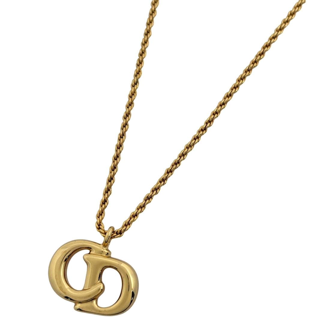 Christian Dior logo necklace CD GP gold for women: --- Catalog ---Category: SizePendant Size: 1.7mm x 1.5mm / 0.06'' x 0.05''Neck Circumference: 44.5 cm / 17.51''Category: DesignColor: GoldGender: WomenNecklace Type: NecklaceCategory: GeneralBrand: Ch