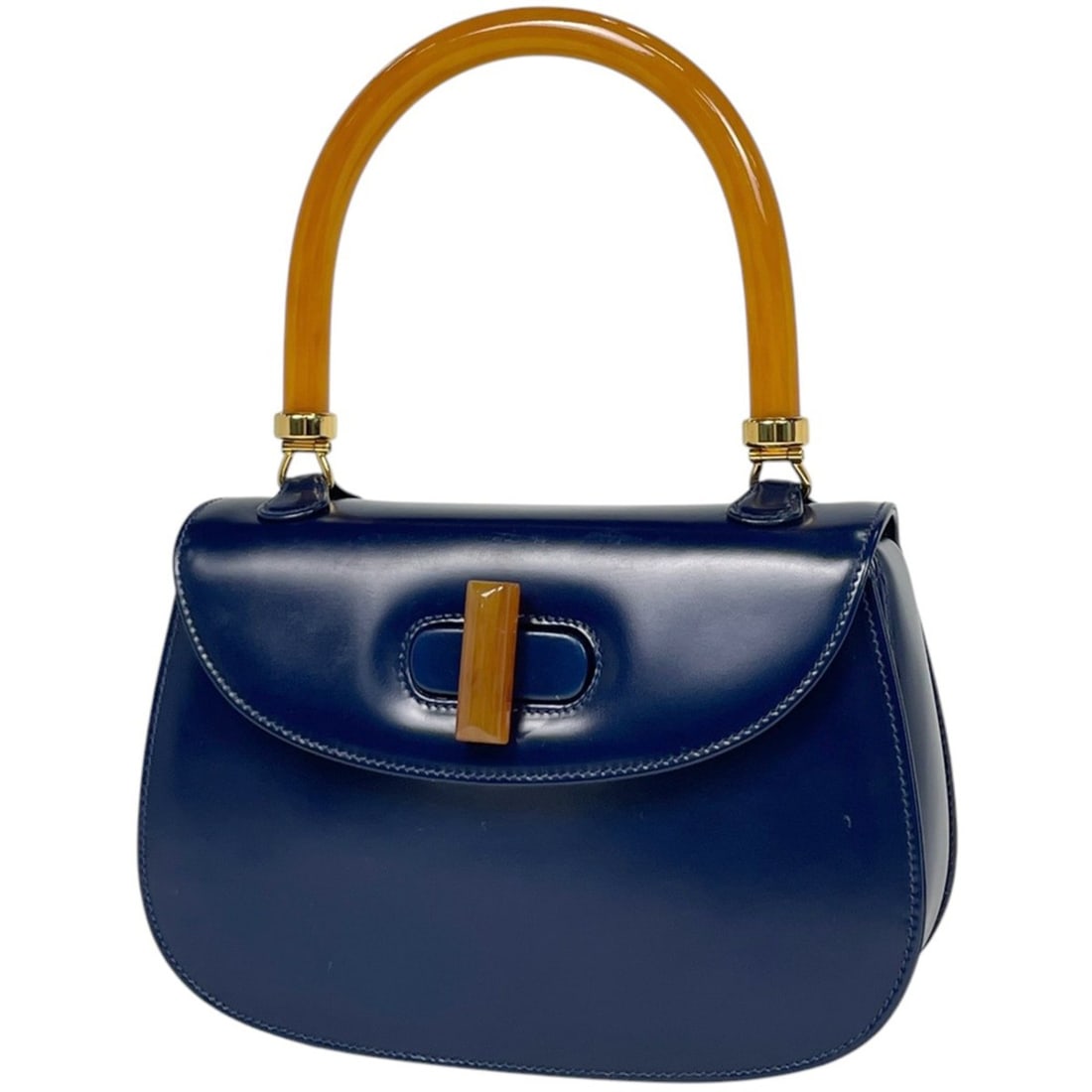 Gucci Leather Handbag, Old 000460103, Blue Women's (1 of 12)