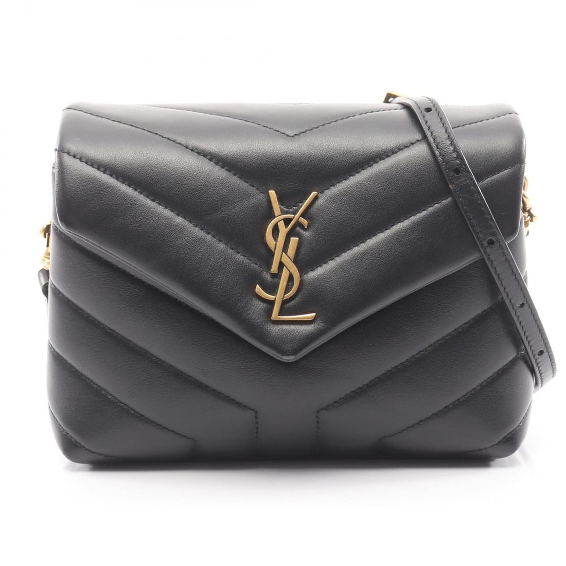 Yves Saint Laurent Saint Laurent Paris LOULOU TOY Shoulder Bag, Leather, Women's, Black, 678401 (1 of 10)