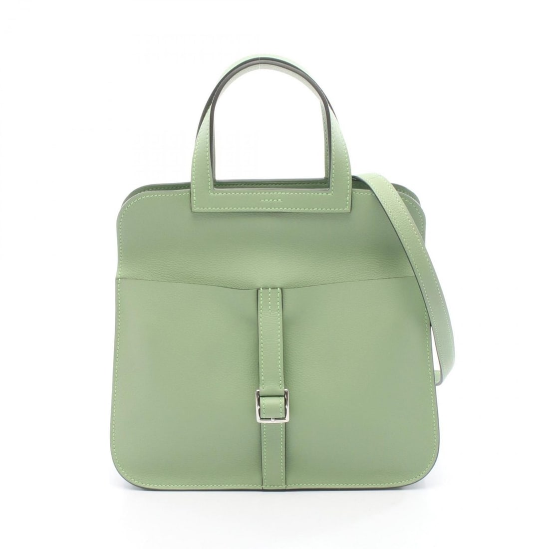 Hermes Hermès Arzan 25 handbag, leather, Evercolor, women's, green (1 of 10)