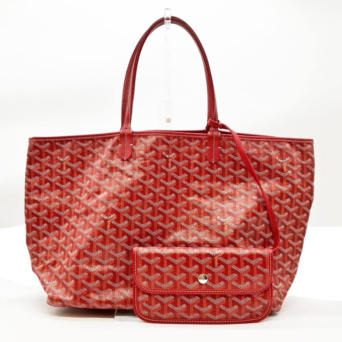 Goyard Saint Louis PM Tote Bag in Red PVC Canvas for Men and Women (1 of 14)