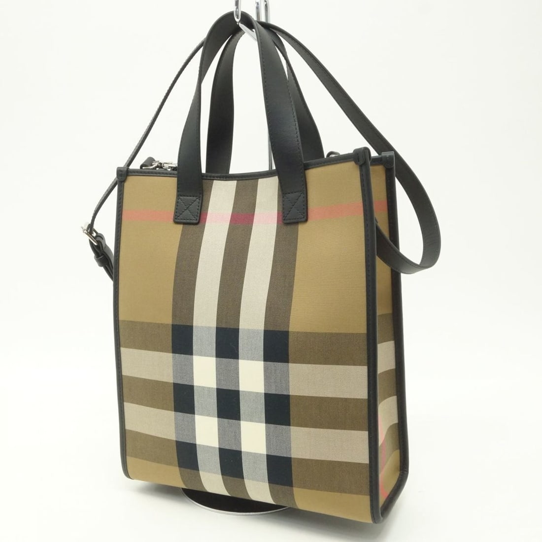 BURBERRY Checked Book Tote Bag 8084552 (1 of 12)