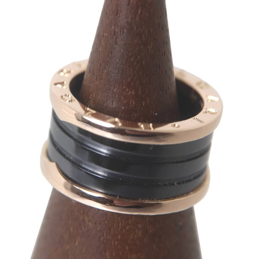 BVLGARI B-ZERO1 4-Band Ceramic Ring, 18K Gold with PG and Ceramic, #54, Size 13, Ring Width 12mm, (1 of 10)