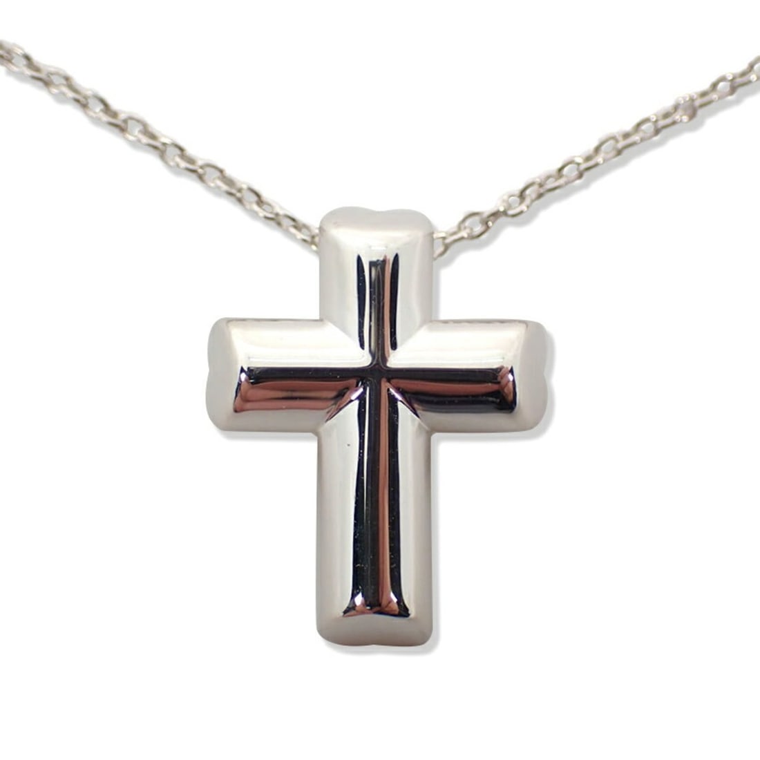 TIFFANY Tiffany 925 Tenderness Heart Cross Pendant Necklace: --- Catalog ---Category: SizePendant Size: 16.7mm x 12.8mm / 0.65'' x 0.5''Neck Circumference: 42 cm / 16.53''Category: DesignGender: WomenMaterial: Sterling silver 925Necklace Type: