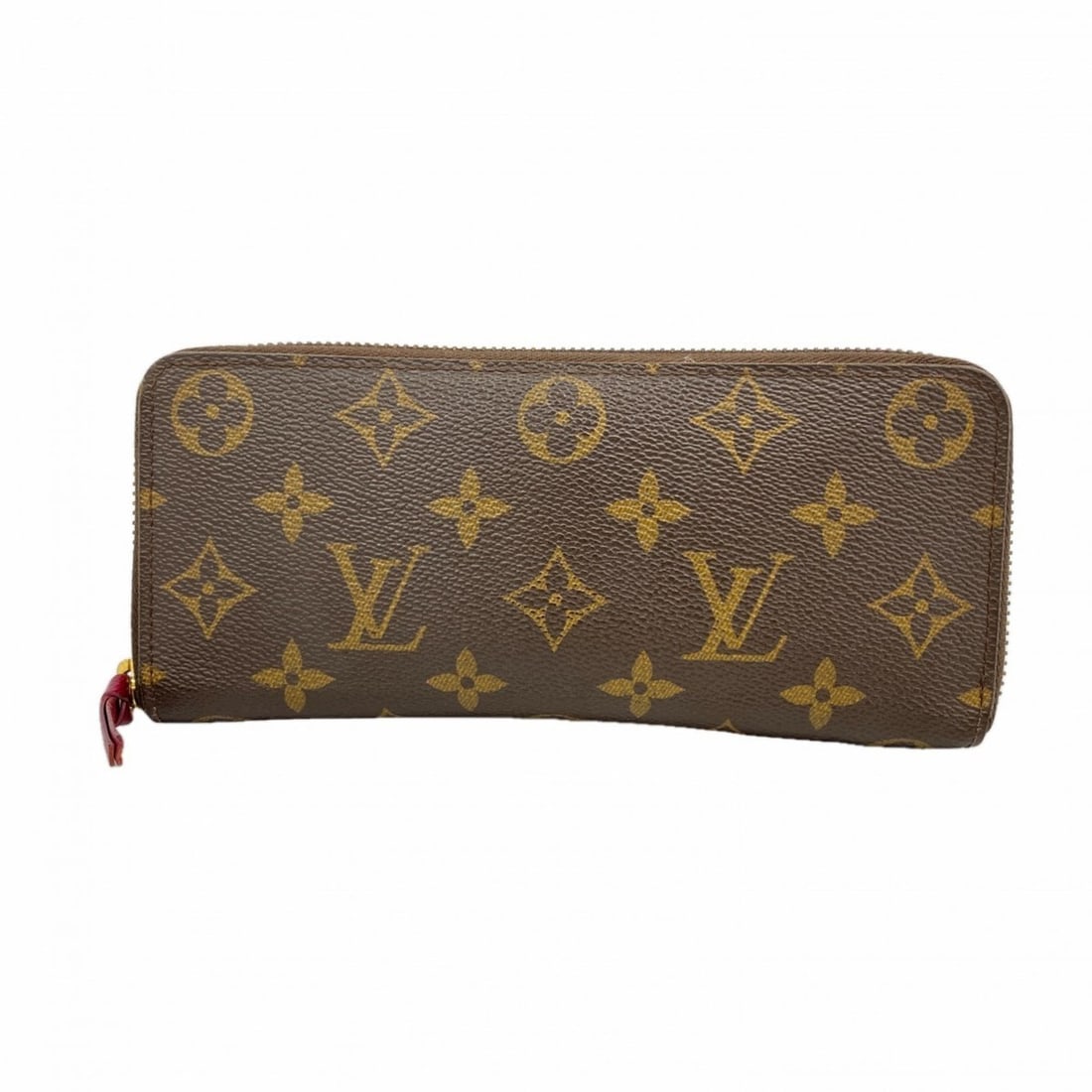 Louis Vuitton Monogram Portefeuille Clemence Long Wallet M60742 Brown Fuchsia Women's P2211378 (1 of 15)