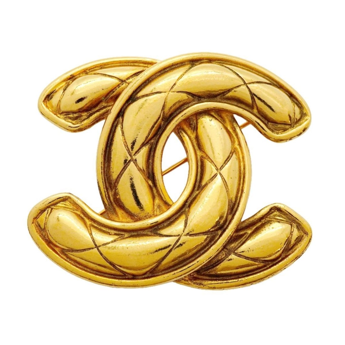 Chanel Coco Mark Matelasse Brooch, GP Plated Gold, Women's: --- Catalog ---Category: SizeSize (HxWxD): 4.87cm x 5.68cm / 1.91'' x 2.23''Category: DesignType: BroochColor: GoldGender: WomenMaterial: Gold platingCategory: GeneralBrand: Chanel--- Item List ---Sec