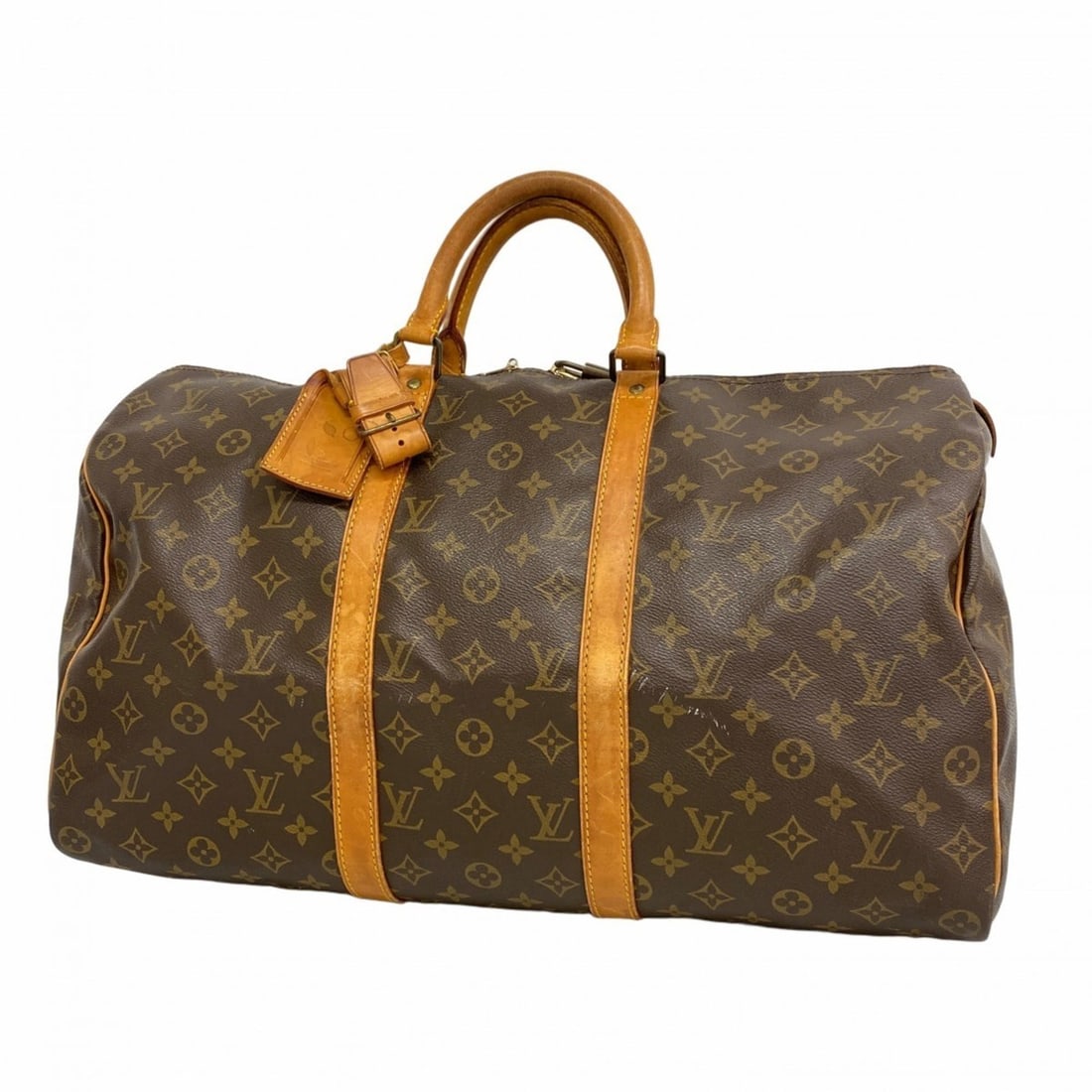 Louis Vuitton Monogram Keepall 50 Boston Bag M41426 Brown Men's and Women's (1 of 18)