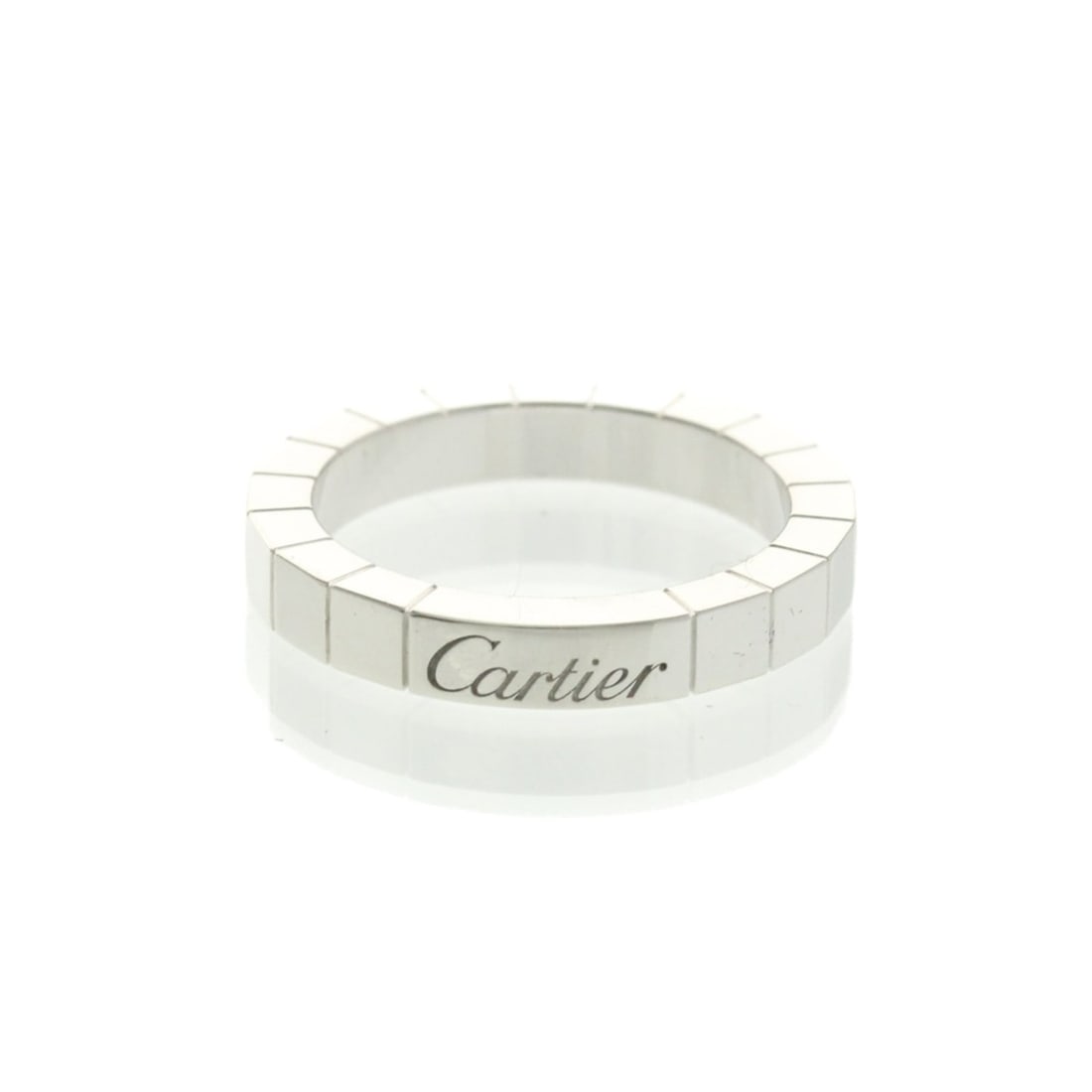 Cartier Lanieres Platinum Fashion No Stone Band Ring Silver: --- Catalog ---Category: SizeWidth: 3.1mm / 0.12''Weight: 6g / 0.21oz.JP Size: 9US Size: 4 3/4Brand Size: 49Category: DesignType: Band ringColor: SilverMetal: White GoldStone: No StoneStyle: FashionGe
