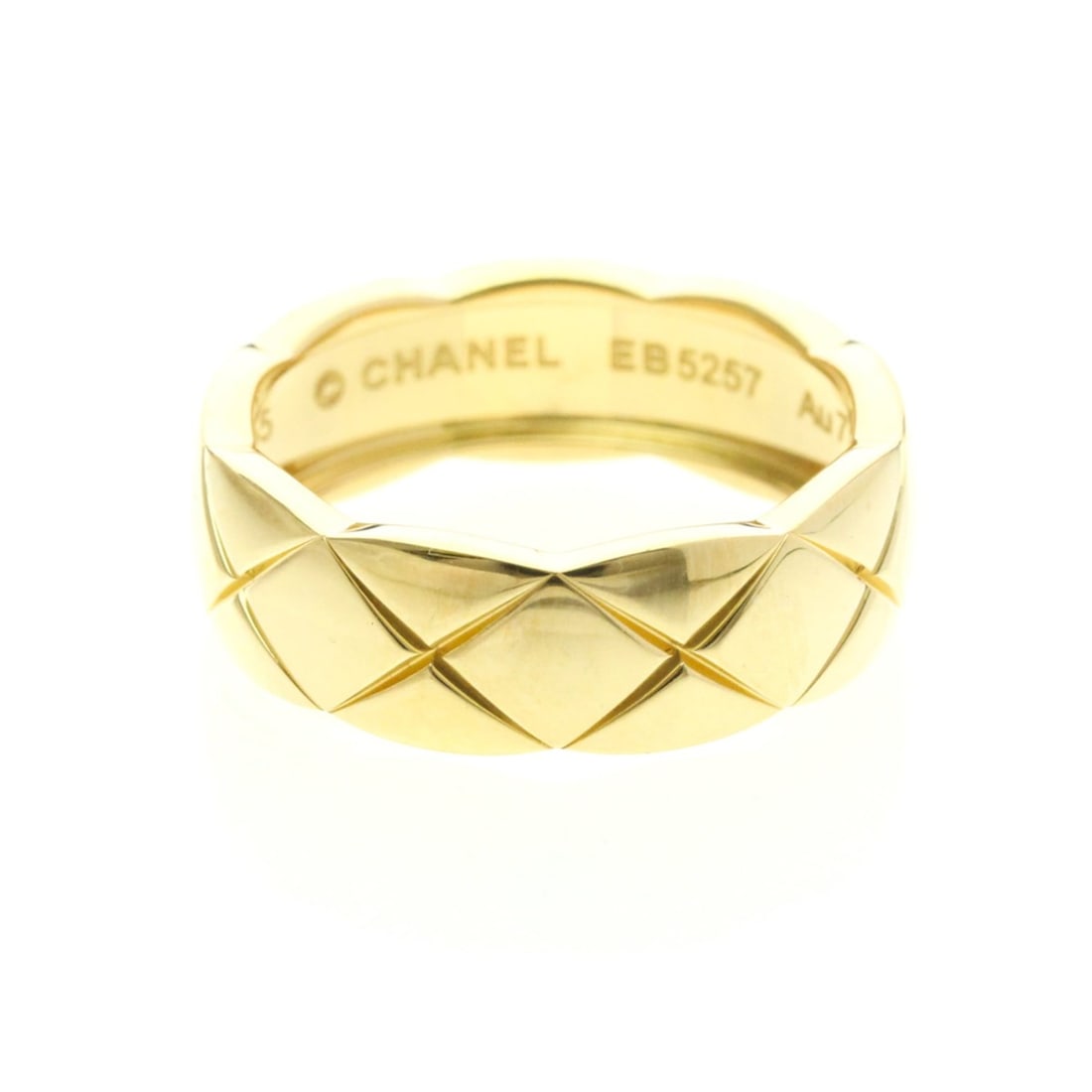 Chanel Coco Crush Ring Medium Model Yellow Gold (18K) Fashion No Stone Band Ring Gold (1 of 20)