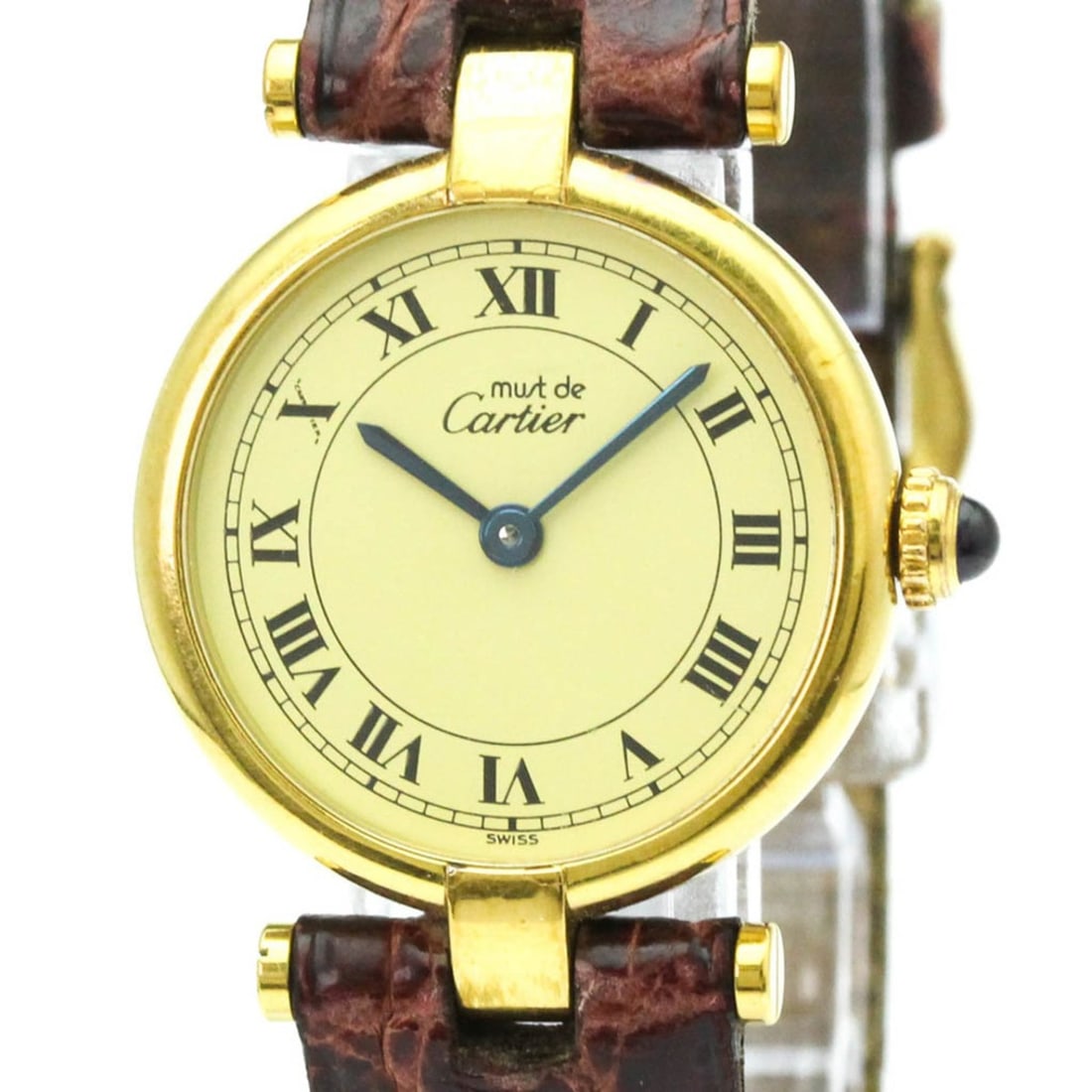 CARTIER Must Vendome Vermeil Gold Plated Quartz Ladies Watch (1 of 9)