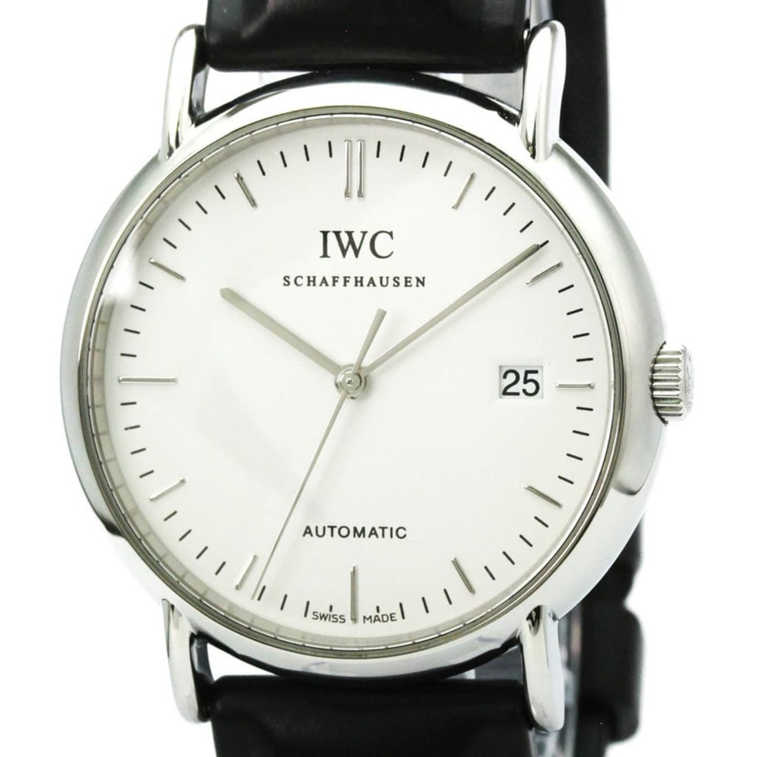 IWC Portofino Stainless Steel Automatic Mens Watch IW353301 Polished: --- Catalog ---Category: SizeCase Diameter: 38mm / 1.5''Category: DesignType: WristwatchStyle: Dress/FormalGender: MenColor (Dial): WhiteMaterial (Band): RubberMaterial (Case): Stainless steelCategory