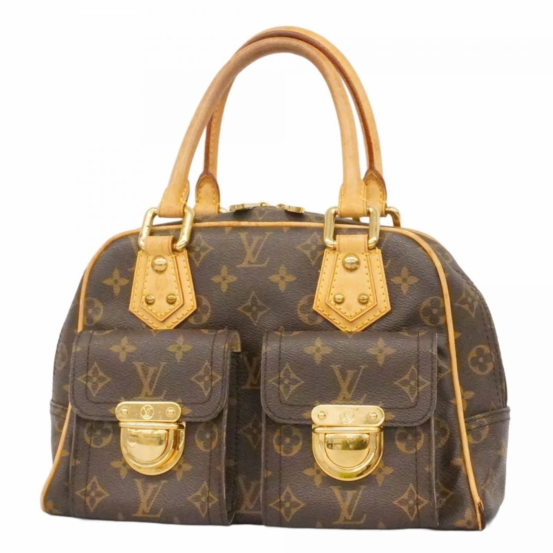 Louis Vuitton Monogram Manhattan PM Handbag M40026 Brown Women's (1 of 20)