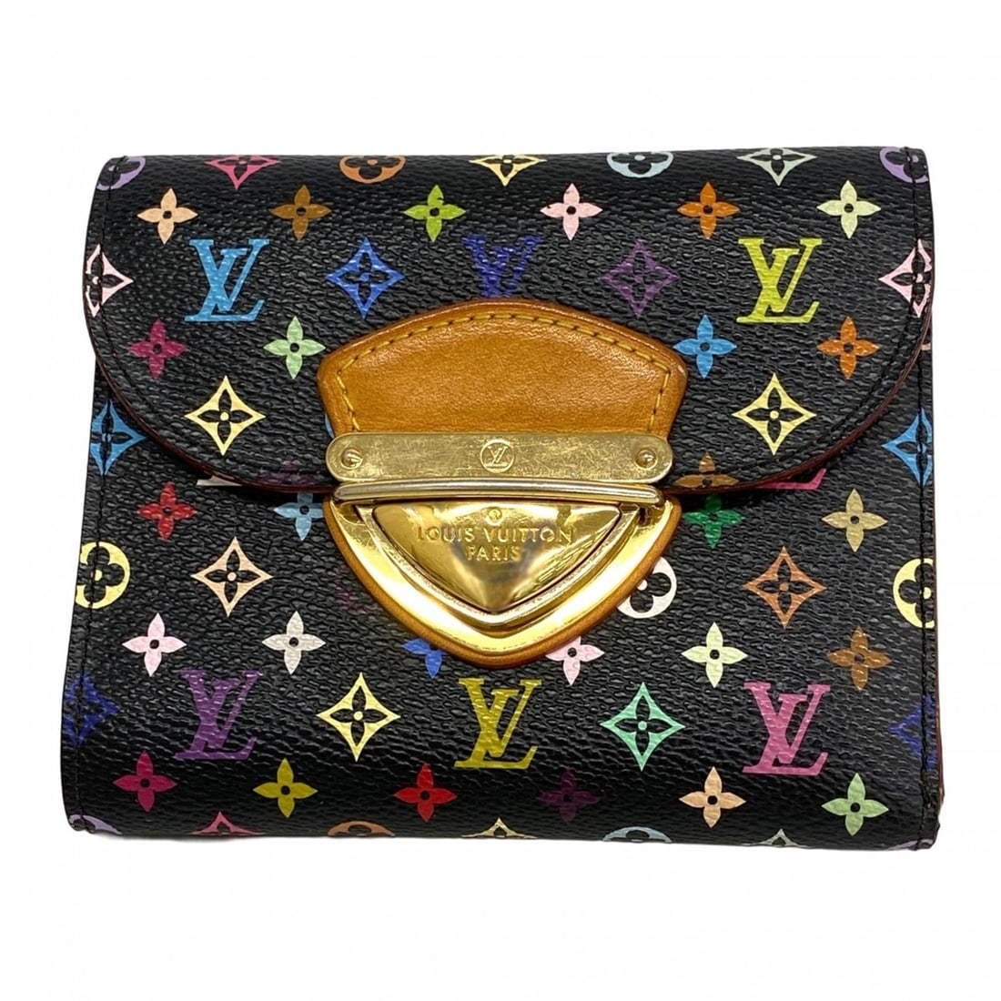 Louis Vuitton Monogram Multicolore Tri-fold Wallet Portefeuille Koala M58087 Noir Grenard Women's (1 of 11)