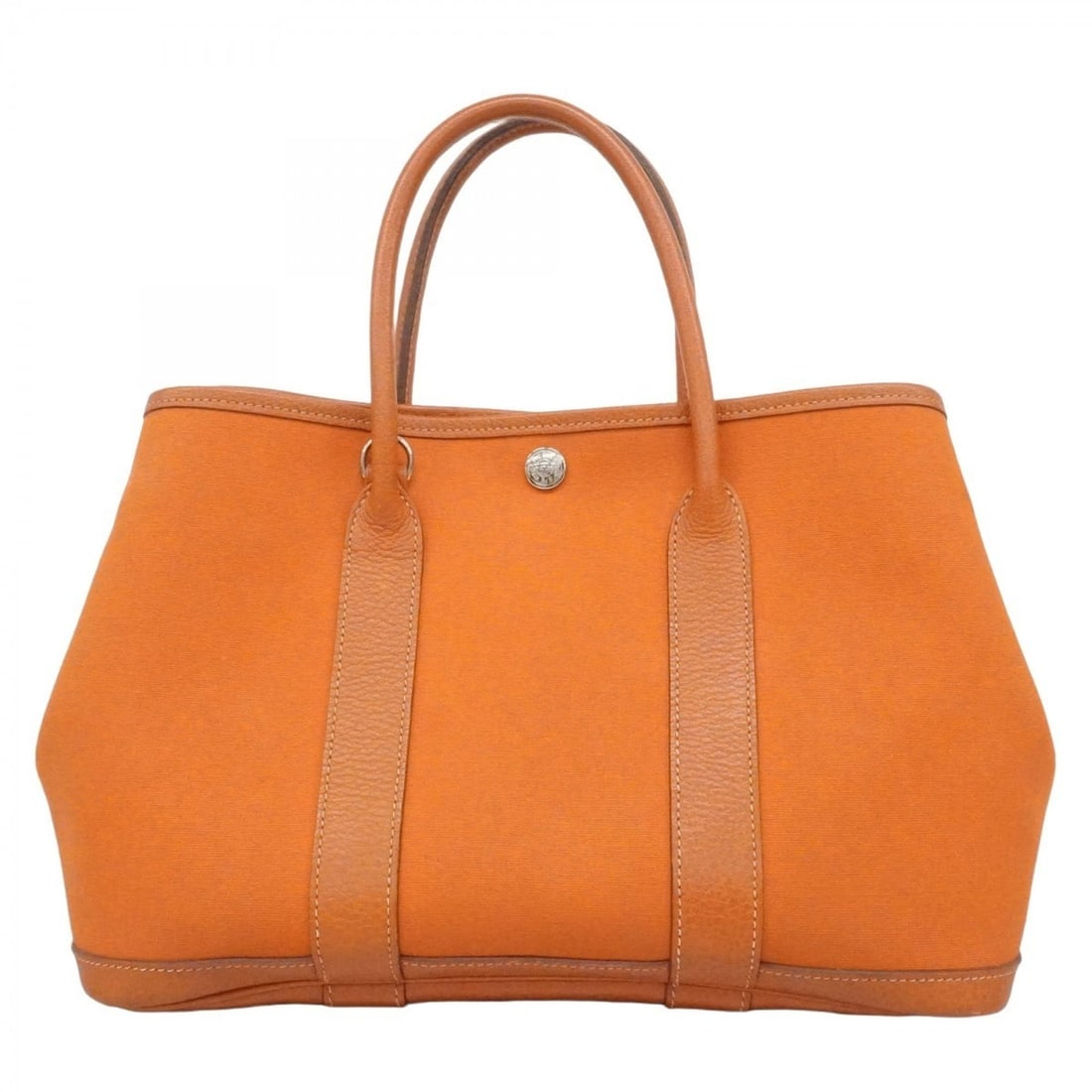 Hermes Hermès Garden TPM Toile Officier Tote Bag, Orange, ?I Stamp, Women's (1 of 17)