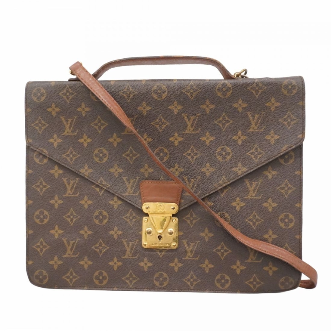 Louis Vuitton Monogram Porte-Document Bandouliere Bag M53338 Brown 2-Way Men's: --- Catalog ---Category: SizeSize (HxWxD): 28cm x 37cm x 4cm / 11.02'' x 14.56'' x 1.57''Category: DesignType: BriefcaseColor: BrownGender: MenCategory: GeneralMPN: M53338Brand: Louis Vuitton--- Item