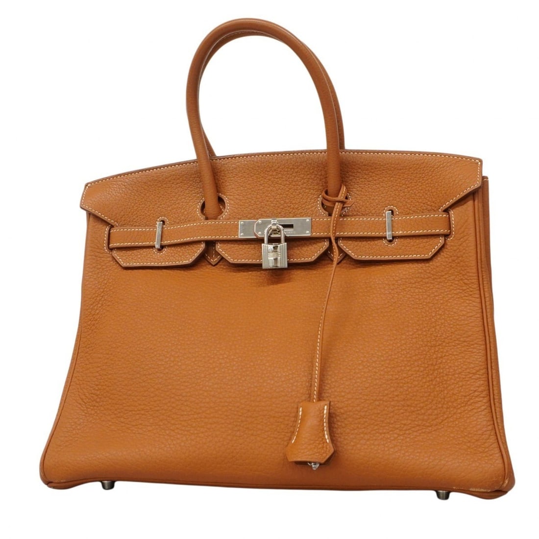 Hermes Hermès Birkin 35 Handbag in Taurillon Clemence Leather, Gold, with M Stamp, Women's (1 of 16)