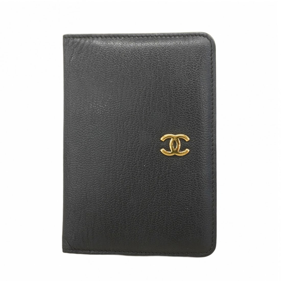 Chanel Leather Notebook Cover, Black, Women's: --- Catalog ---Category: DesignColor: BlackGender: WomenMaterial: Leather Category: GeneralBrand: ChanelCategory: Physical PropertiesSize (HxWxD): 11.5cm x 8cm x 5.00mm / 4.52'' x 3.14'' x 0.19''--- I