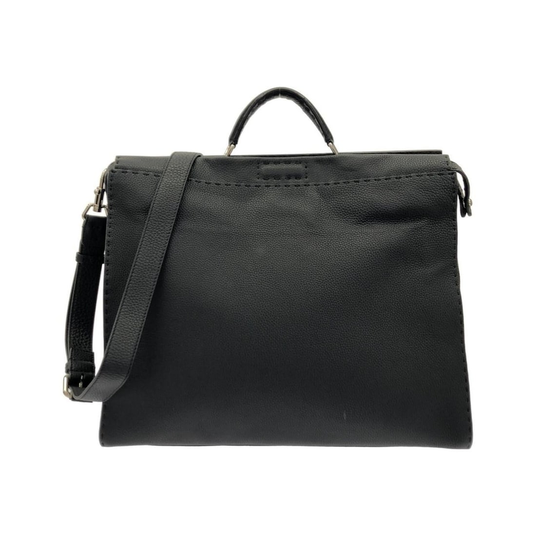 Fendi SELLERIA Peekaboo 7VA354 X4K Handbag: --- Catalog ---Category: SizeSize (HxWxD): 38cm x 42cm x 13cm / 14.96'' x 16.53'' x 5.11''Category: DesignType: HandbagColor: BlackGender: Men,WomenMaterial: Leather Hardware Color: SilverLeather/Fur