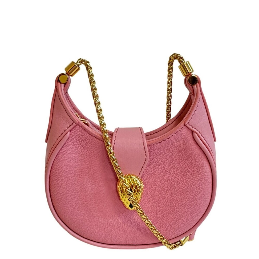 BVLGARI Ellipse Micro Chain Shoulder Bag, Snake Serpenti Pink, Women's: --- Catalog ---Category: SizeSize (HxWxD): 13cm x 13cm x 3cm / 5.11'' x 5.11'' x 1.18''Category: DesignType: Shoulder bagColor: PinkGender: WomenMaterial: Leather Category: GeneralBrand: Bvlgari---