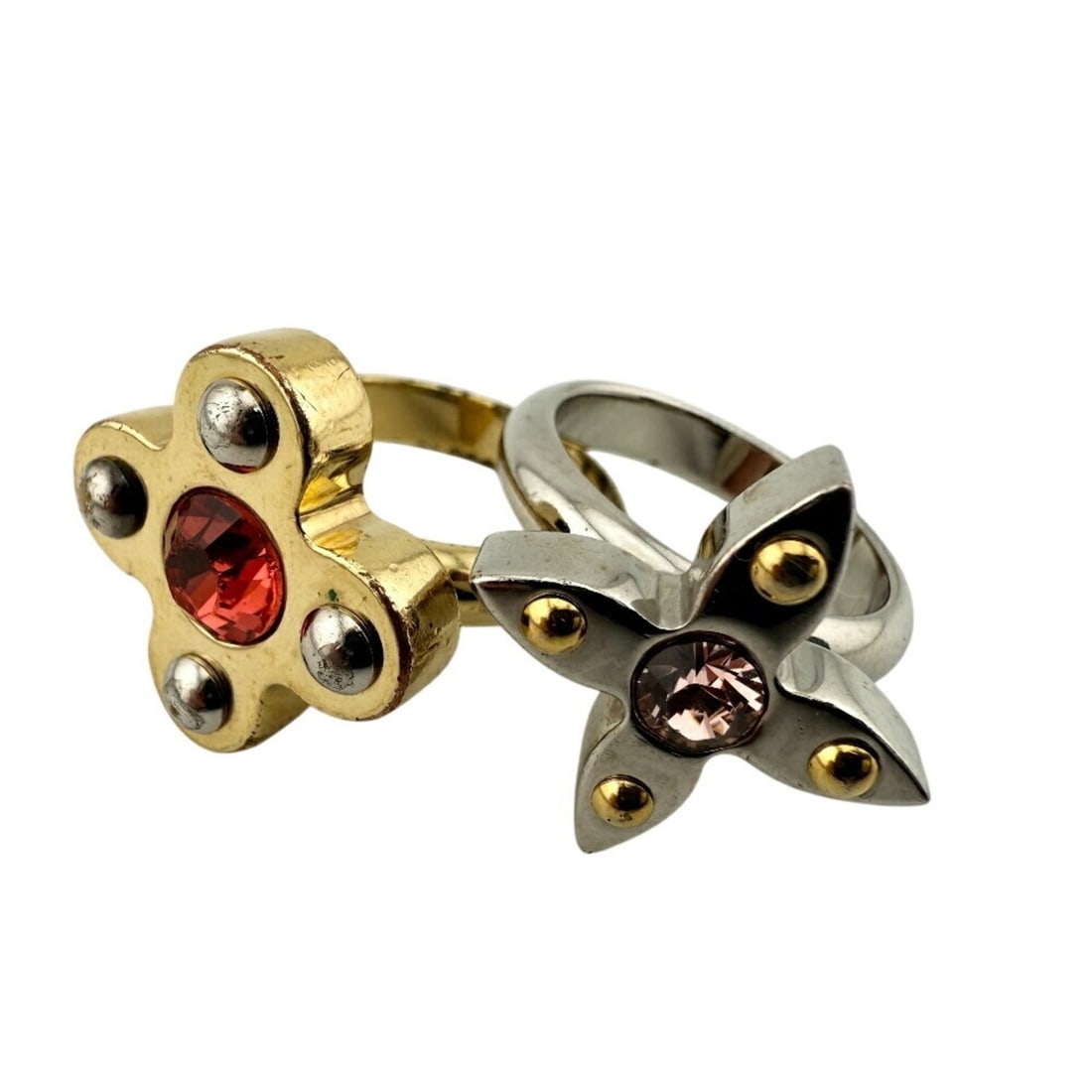 LOUIS VUITTON M66797 Burgrave Letters Combination Monogram Flower Ring, Gold (1 of 11)