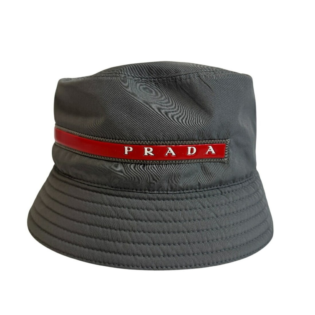 PRADA SPORTS Prada Sport Bucket Hat, Gray, Men's (1 of 9)