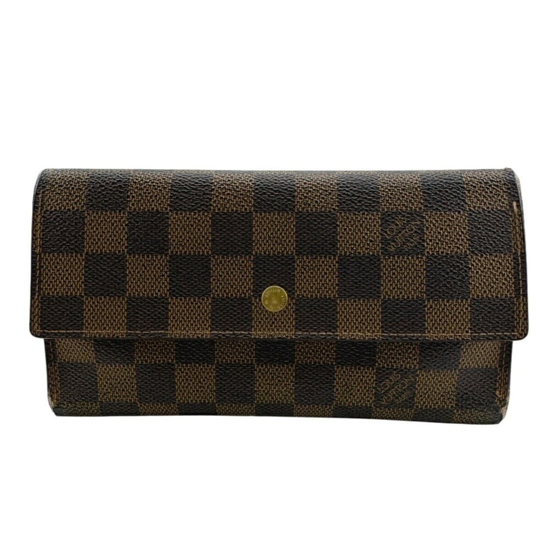 LOUIS VUITTON N61215 Porte Tresor International Tri-fold Damier Long Wallet, Brown, Unisex (1 of 16)