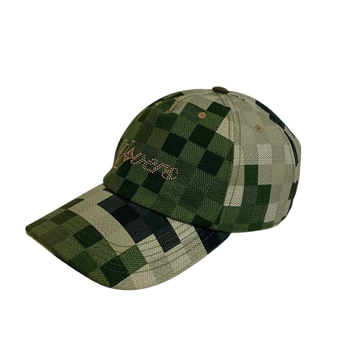 LOUIS VUITTON M7363M Damouflage Cap, Green, Men's: --- Catalog ---Category: DesignType: CapColor: GreenGender: MenMaterial: Cotton Category: GeneralMPN: M7363MBrand: Louis VuittonCategory: MeasurementsCircumference: 56cm / 22.04''--- Item List
