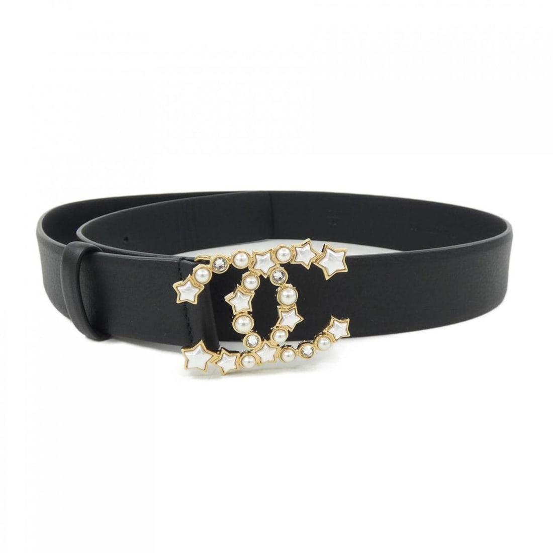 CHANEL belt: --- Catalog ---Category: SizeLength: 69.5cm - 74.5cm / 27.36'' - 29.33''Category: DesignType: Standard beltColor: BlackGender: WomenCategory: GeneralBrand: Chanel--- Item List ---Section: