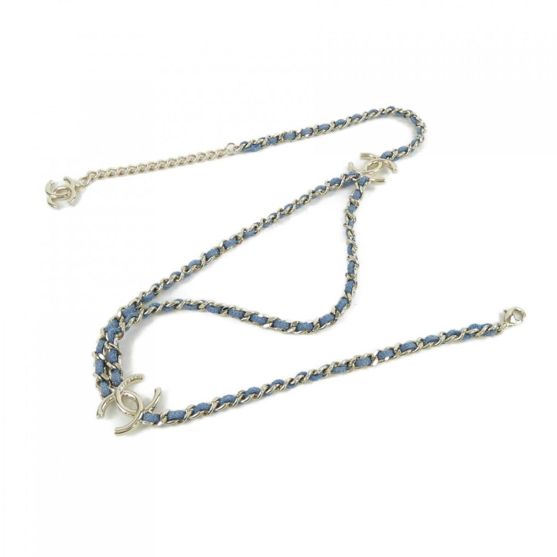 CHANEL AAB382B21950 Belt: --- Catalog ---Category: SizeLength: 81.5cm / 32.08''Category: DesignType: Standard beltColor: Blue, GoldGender: WomenLeather/Fur Type: CalfskinMaterial (Strap): Metal , Leather Category: GeneralMPN: