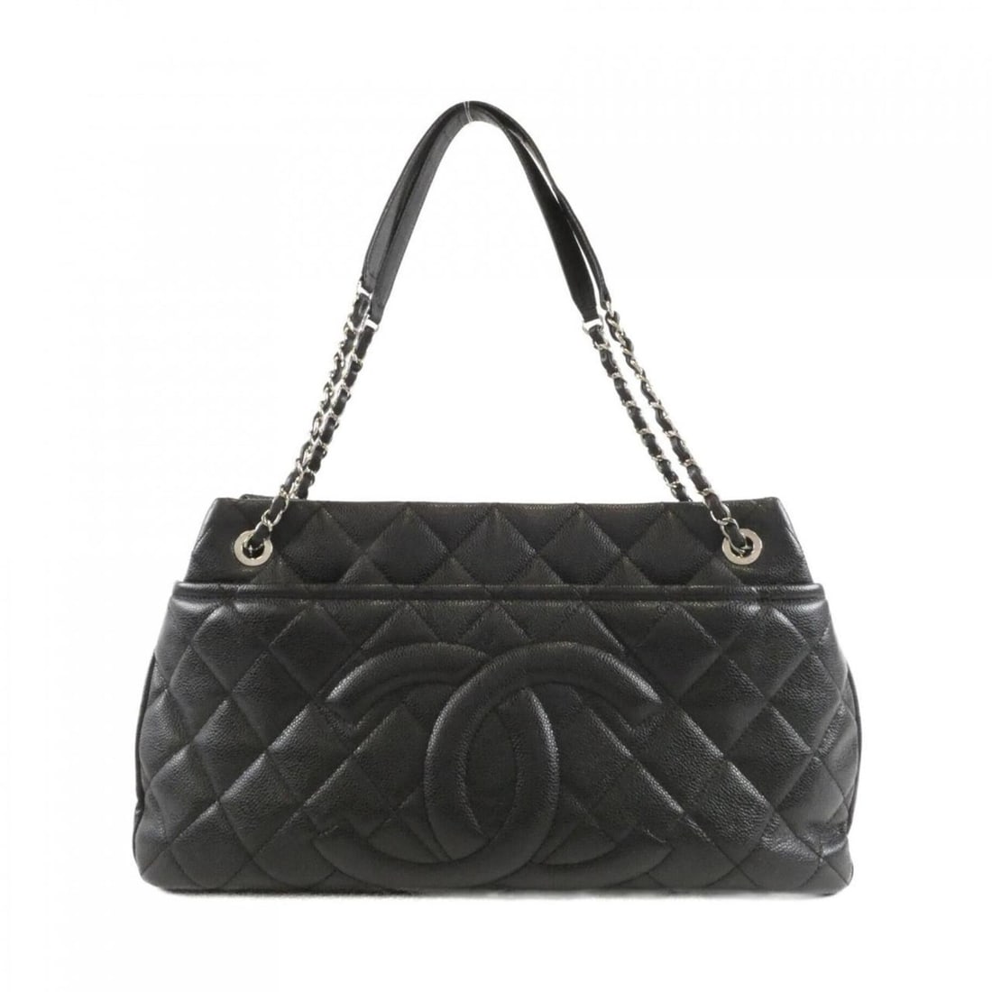 Chanel 67292 handbag: --- Catalog ---Category: SizeSize (HxWxD): 25cm x 44cm x 9cm / 9.84'' x 17.32'' x 3.54''Category: DesignType: HandbagColor: BlackGender: WomenMaterial: Grained Calfskin Hardware Color: SilverCategory:
