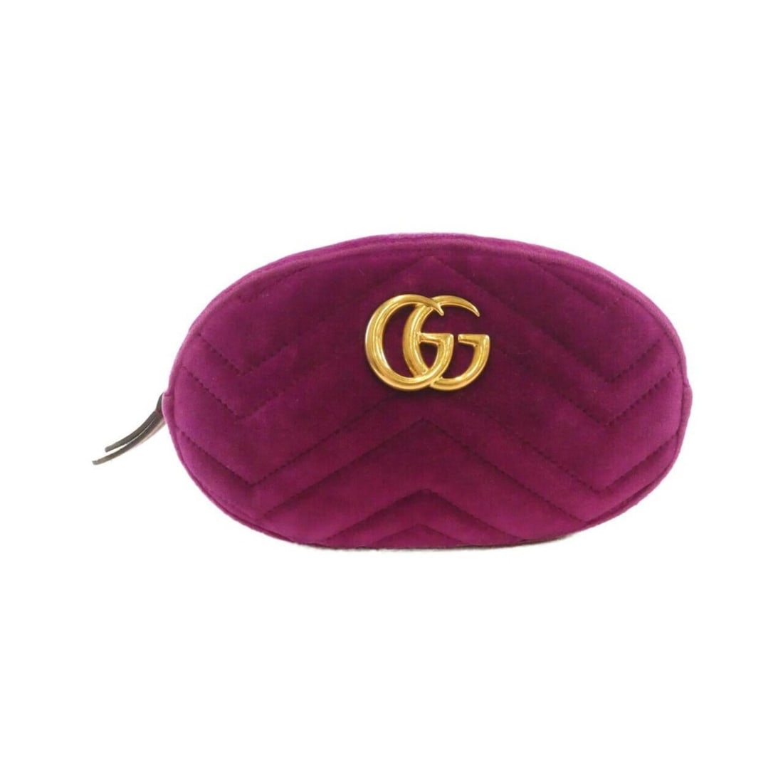 Gucci GG Marmont 476434 9FRDT Waist Bag: --- Catalog ---Category: SizeSize (HxWxD): 11cm x 18cm x 5cm / 4.33'' x 7.08'' x 1.96''Category: DesignType: Fanny packColor: PurpleGender: WomenMaterial: Velvet Hardware Color: GoldCategory: