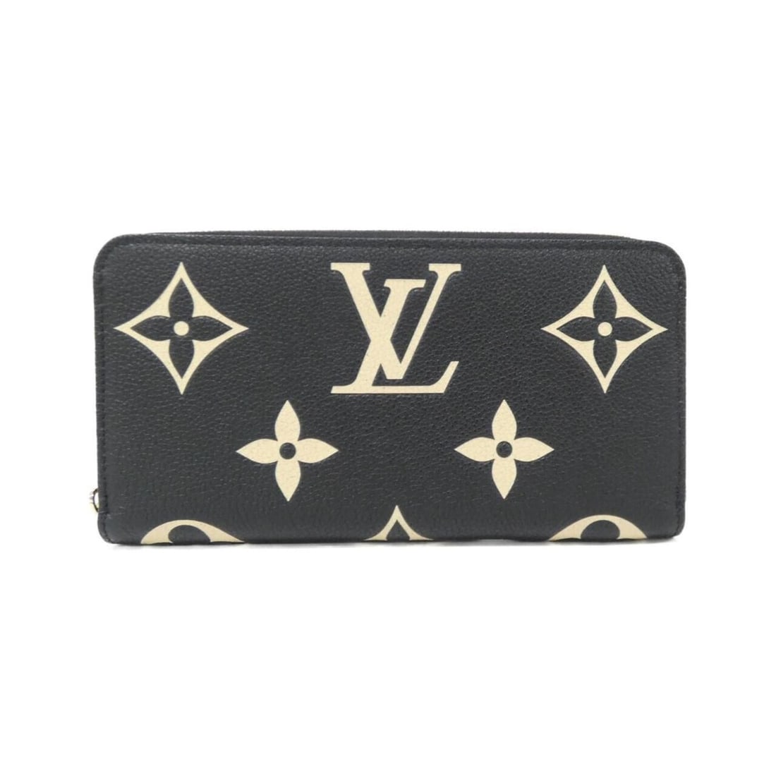 Louis Vuitton Two-Tone Monogram Empreinte Zippy Wallet M80481: --- Catalog ---Category: SizeSize (HxWxD): 10cm x 19cm x 2cm / 3.93'' x 7.48'' x 0.78''Category: DesignType: Long wallet (bi-fold)Color: Beige, BlackGender: WomenMaterial: Leather Leather/Fur Type: Ca