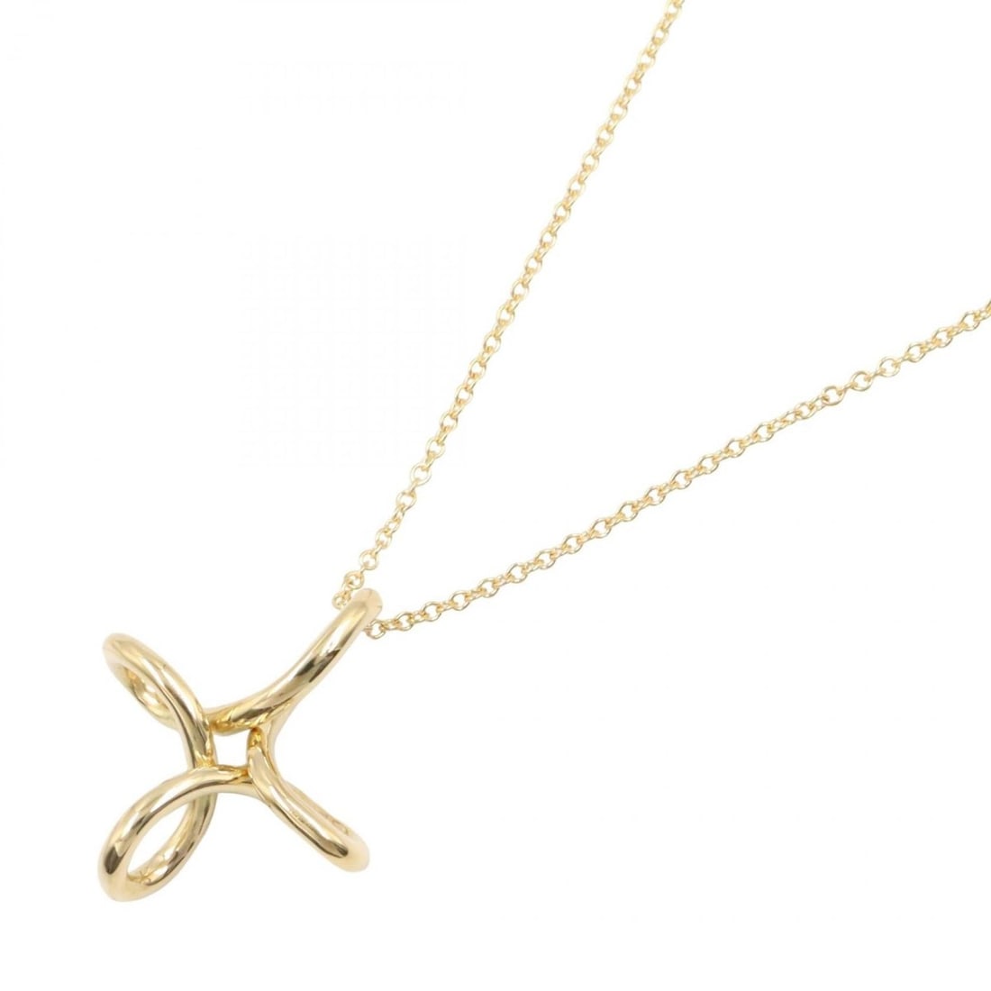 Tiffany & Co. Infinity Cross Necklace, 18K Yellow Gold, Women's: --- Catalog ---Category: SizePendant Size: 20mm x 18mm / 0.78'' x 0.7''Neck Circumference: 40.5 cm / 15.94''Category: DesignColor: GoldGender: WomenMaterial: Yellow gold (18K)Necklace Type: NecklaceCa