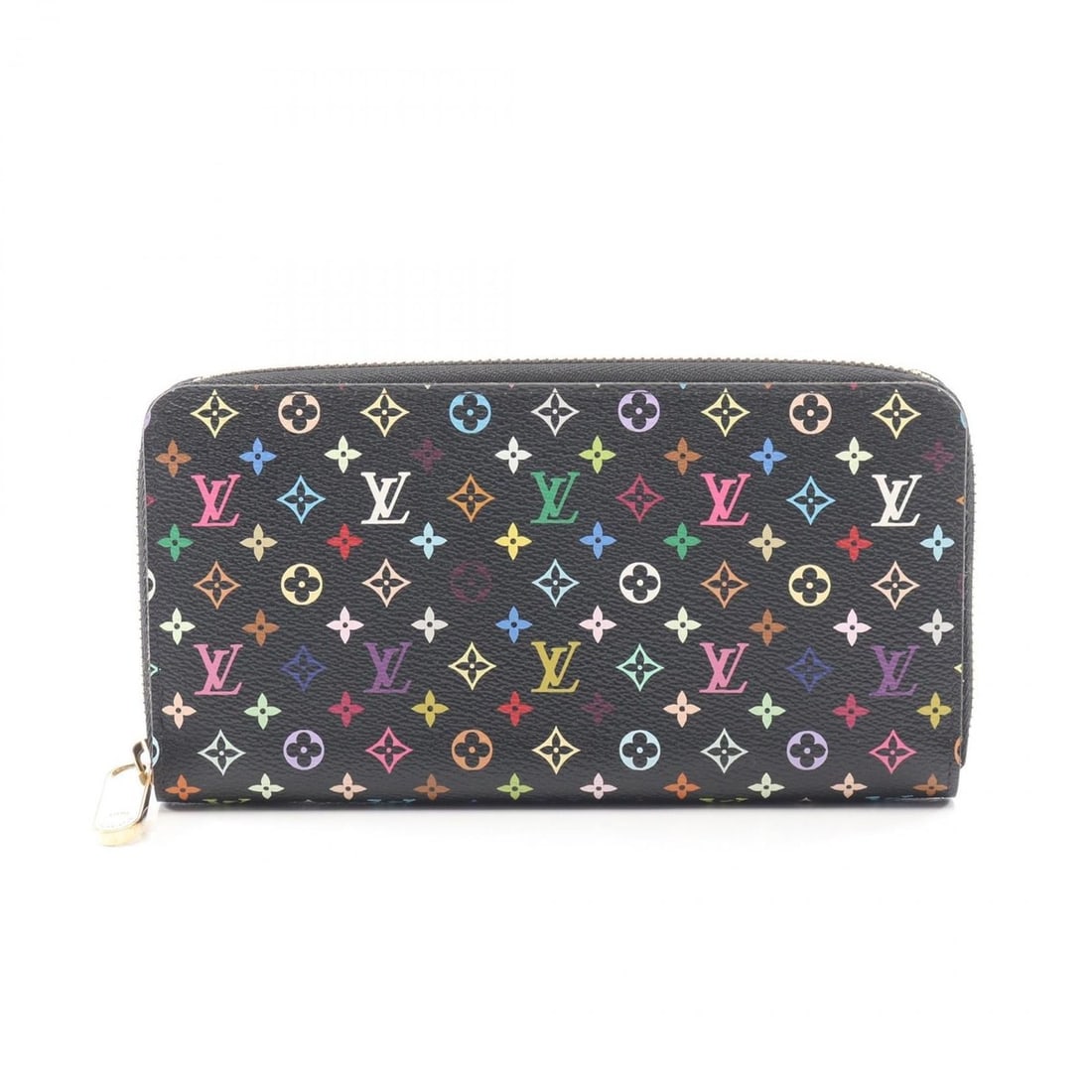 Louis Vuitton Zippy Wallet, Round Long Canvas, Monogram Multicolore, Women's, Black, Multicolor, (1 of 20)