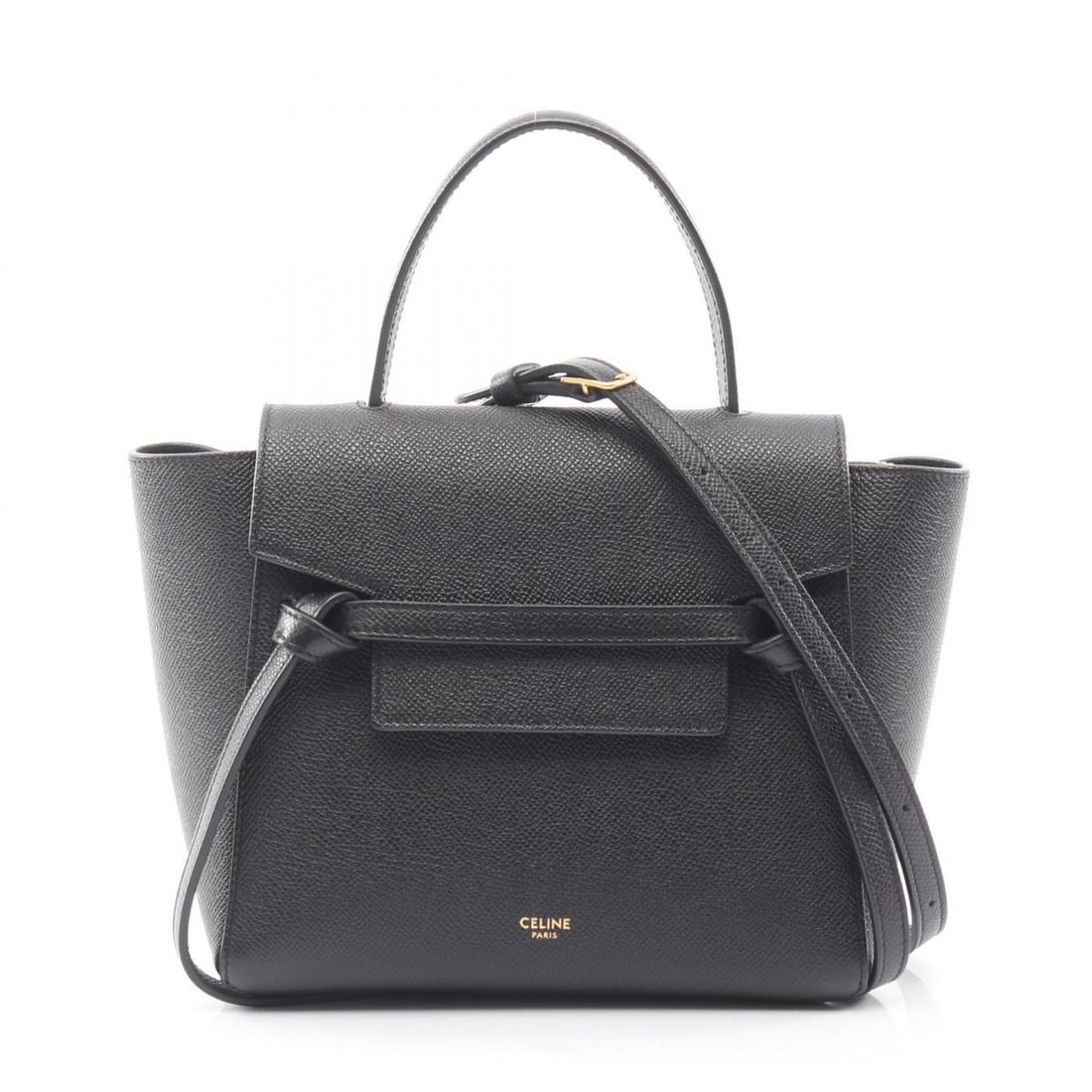 Celine BELT BAG NANO Belt Bag, Nano Handbag, Leather, Women's, Black (1 of 9)