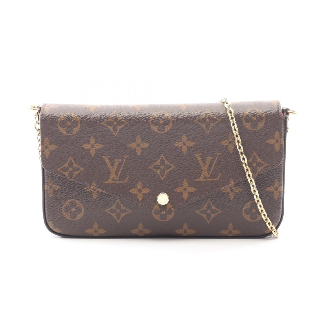 Louis Vuitton Pochette Felicie Shoulder Bag/Handbag in Coated Canvas with Monogram Design, Brown, (1 of 18)