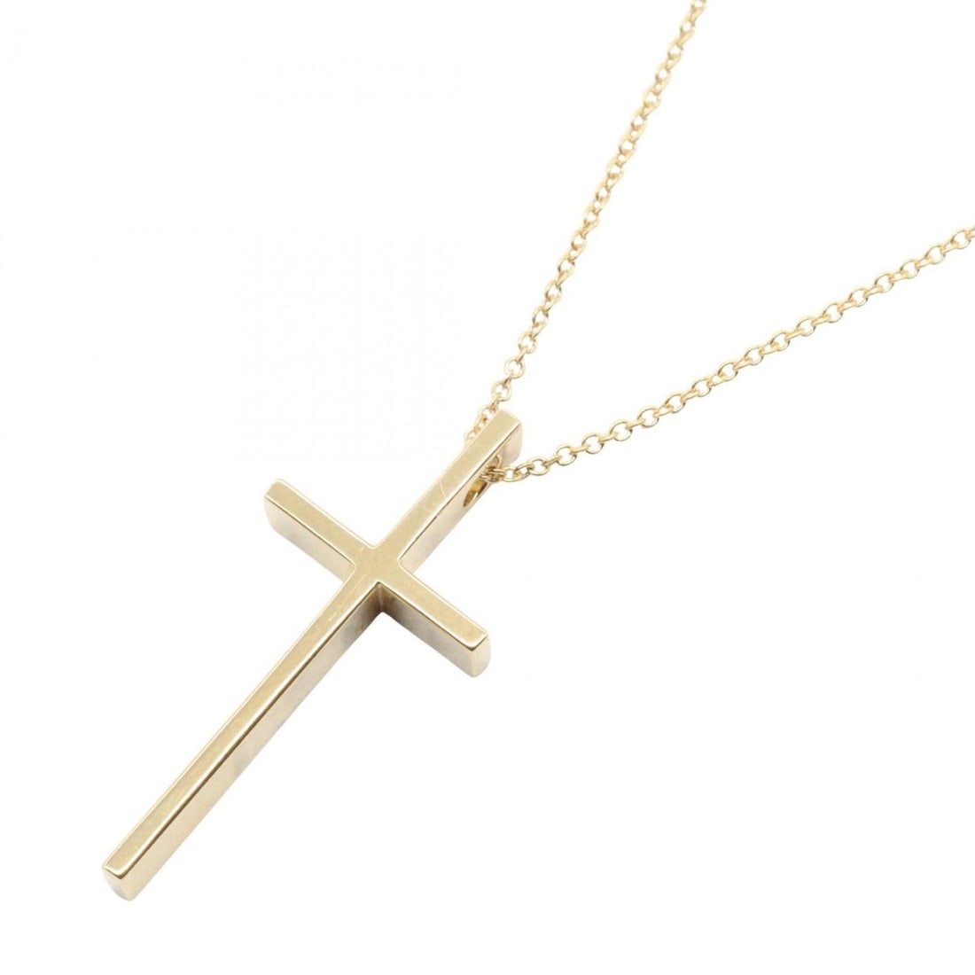 Tiffany & Co. Metro Cross Necklace, 18K Yellow Gold, Women's: --- Catalog ---Category: SizePendant Size: 30mm x 13mm / 1.18'' x 0.51''Neck Circumference: 46 cm / 18.11''Category: DesignColor: Yellow goldGender: WomenMaterial: Yellow gold (18K)Necklace Type: Neck