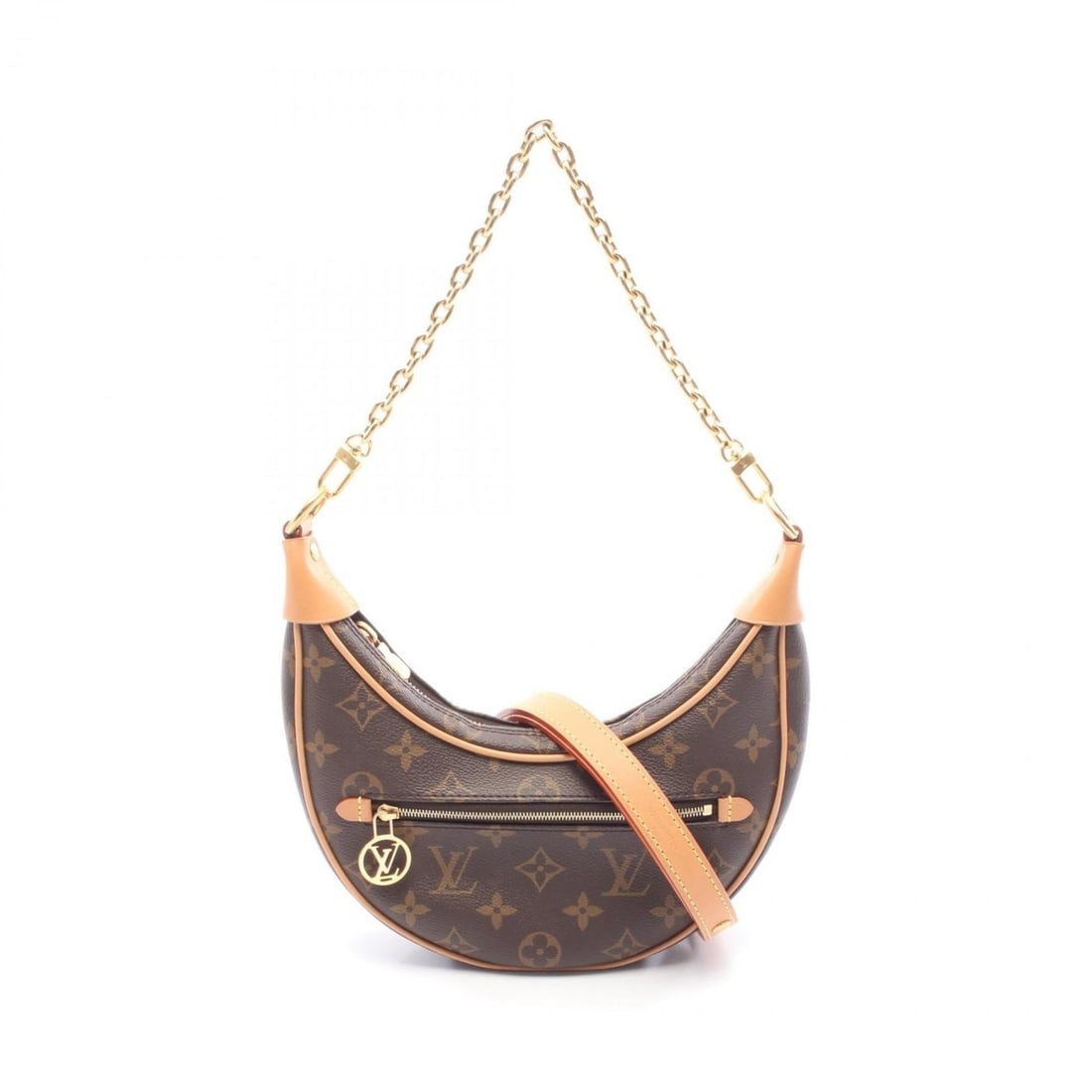 Louis Vuitton Loop Shoulder Bag/Handbag in Coated Canvas and Leather with Monogram Design, Brown,: --- Catalog ---Category: SizeSize (HxWxD): 12cm x 23cm x 6cm / 4.72'' x 9.05'' x 2.36''Category: DesignType: Handbag, Shoulder bagColor: BrownGender: WomenMaterial: Coated canvas , Monogram , PVC , Le
