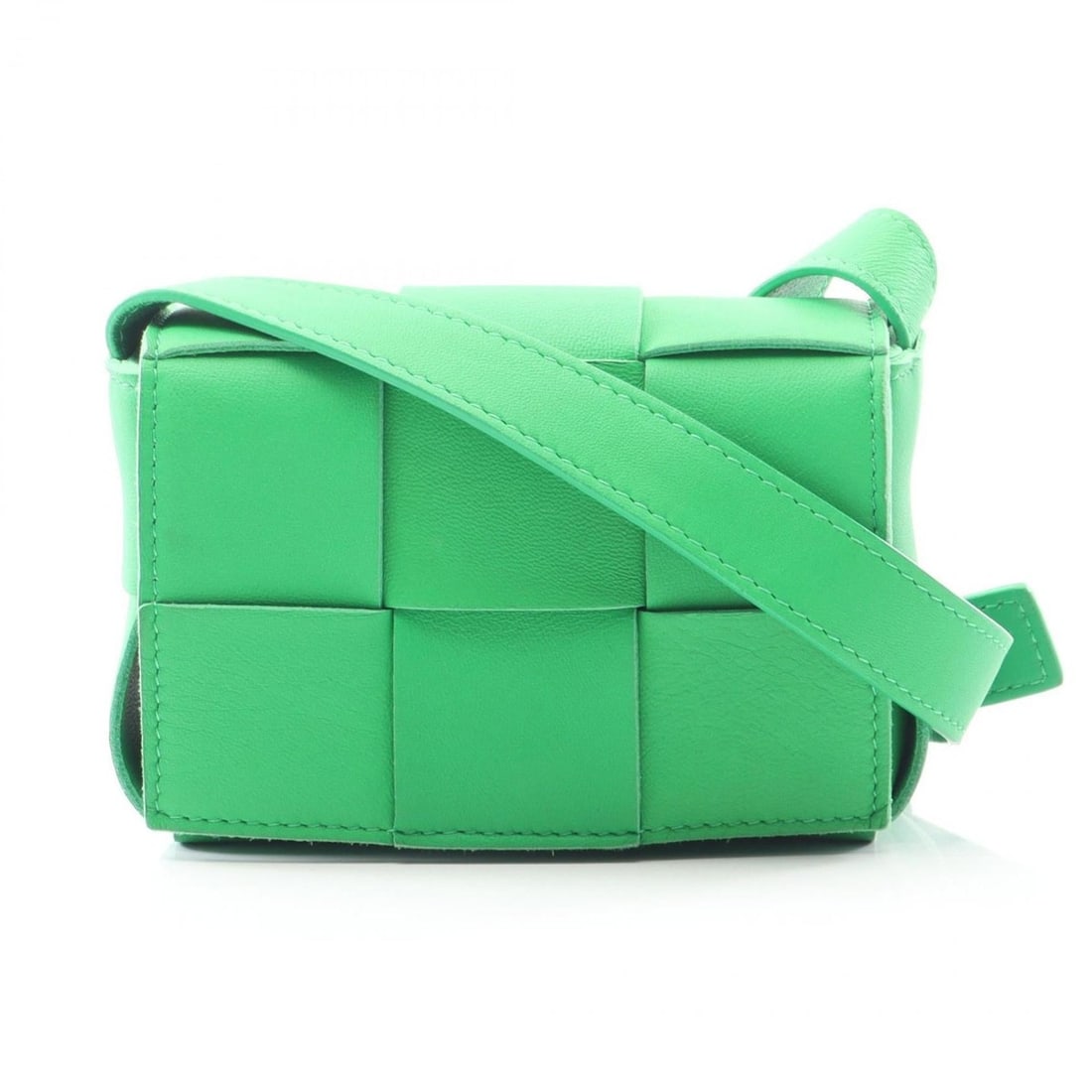 Bottega Veneta CANDY Cassette Mini Handbag/Shoulder Bag, Women's Leather, Green, 666688 (1 of 13)