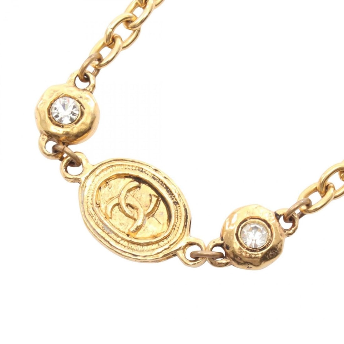 Chanel CHANEL Necklace Jewelry GP (Gold Plated) Rhinestone Women's Gold and Clear: --- Catalog ---Category: SizePendant Size: 18mm x 22mm / 0.7'' x 0.86''Neck Circumference: 90 cm / 35.43''Category: DesignColor: Clear, GoldGender: WomenMaterial: Gold plating, RhinestoneNecklace Type