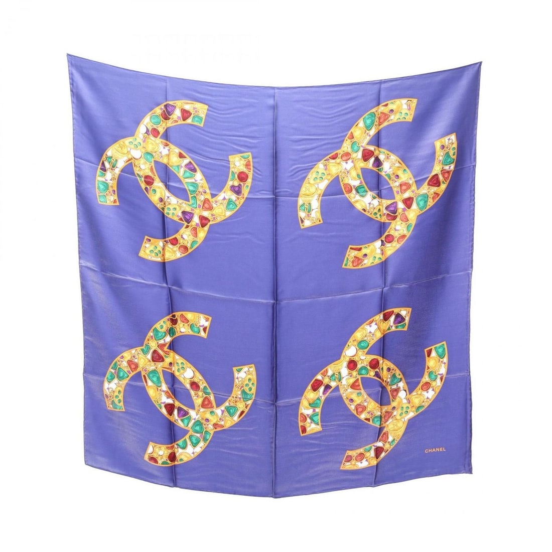 CHANEL Coco Mark Scarf/Muffler, Silk, Women's, Navy, Multicolor: --- Catalog ---Category: SizeSize (LxW): 86cm x 86cm / 33.85'' x 33.85''Category: DesignType: ScarfColor: Multi-color, NavyGender: WomenMaterial: Silk Category: GeneralBrand: Chanel--- Item List ---Se