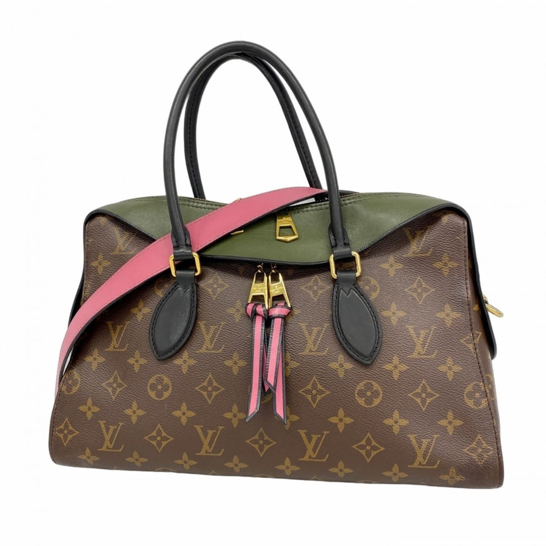 Louis Vuitton Monogram Tuileries Tote M41455 Handbag, Brown, Khaki, Pink, 2-Way Bag for Women,: --- Catalog ---Category: SizeSize (HxWxD): 22cm x 35cm x 13cm / 8.66'' x 13.77'' x 5.11''Category: DesignType: HandbagColor: Brown, Khaki, PinkGender: WomenCategory: GeneralMPN: M41455Brand: Louis Vui