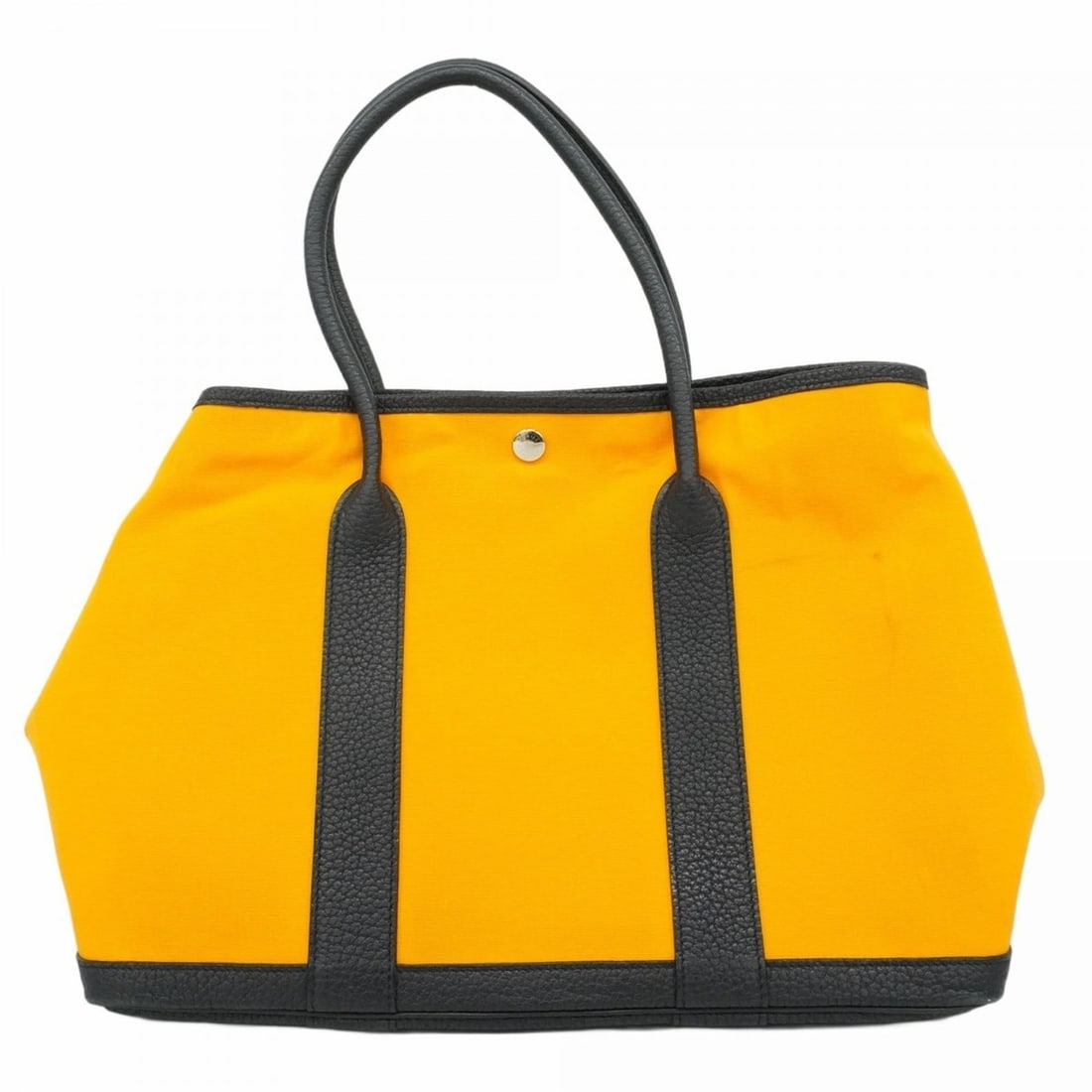 Hermes Hermès Garden PM Verso Toile Officier Moutarde Blue Indigo Tote Bag, Women's, A Stamp (1 of 16)