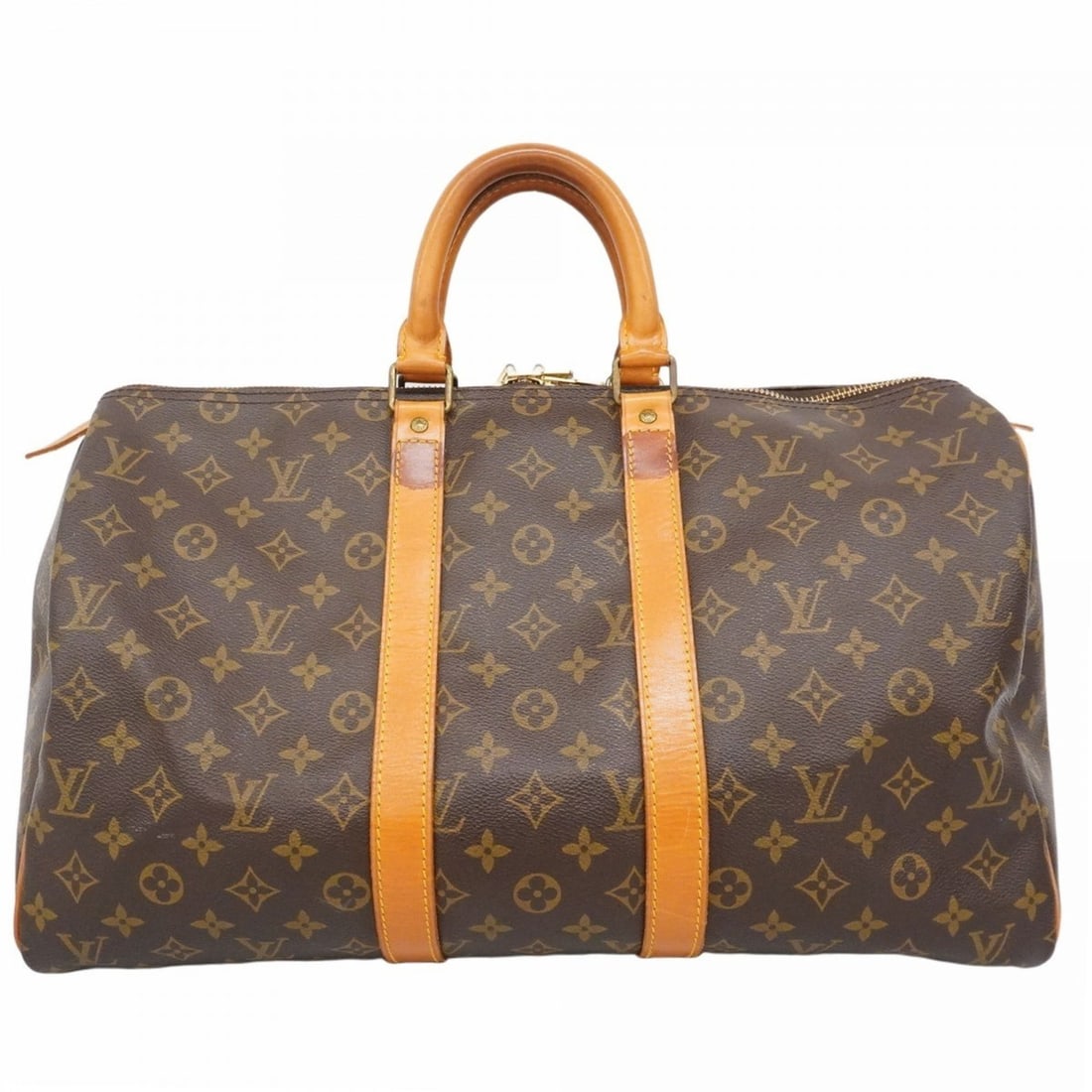 Louis Vuitton Monogram Keepall 45 Boston Bag M41428 Brown Men's and Women's (1 of 14)