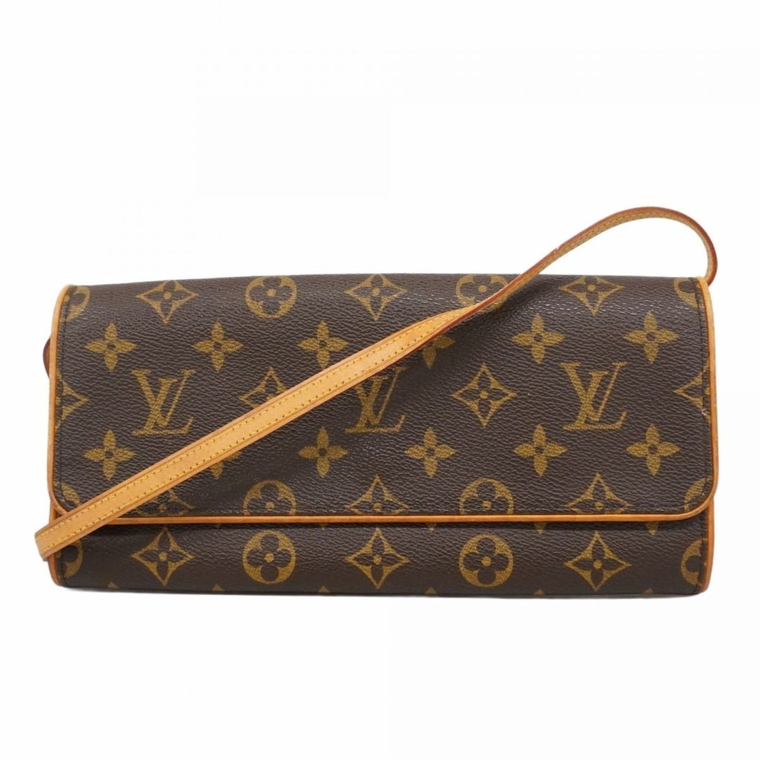 Louis Vuitton Monogram Pochette Twin GM Shoulder Bag M51852 Brown Women's (1 of 14)